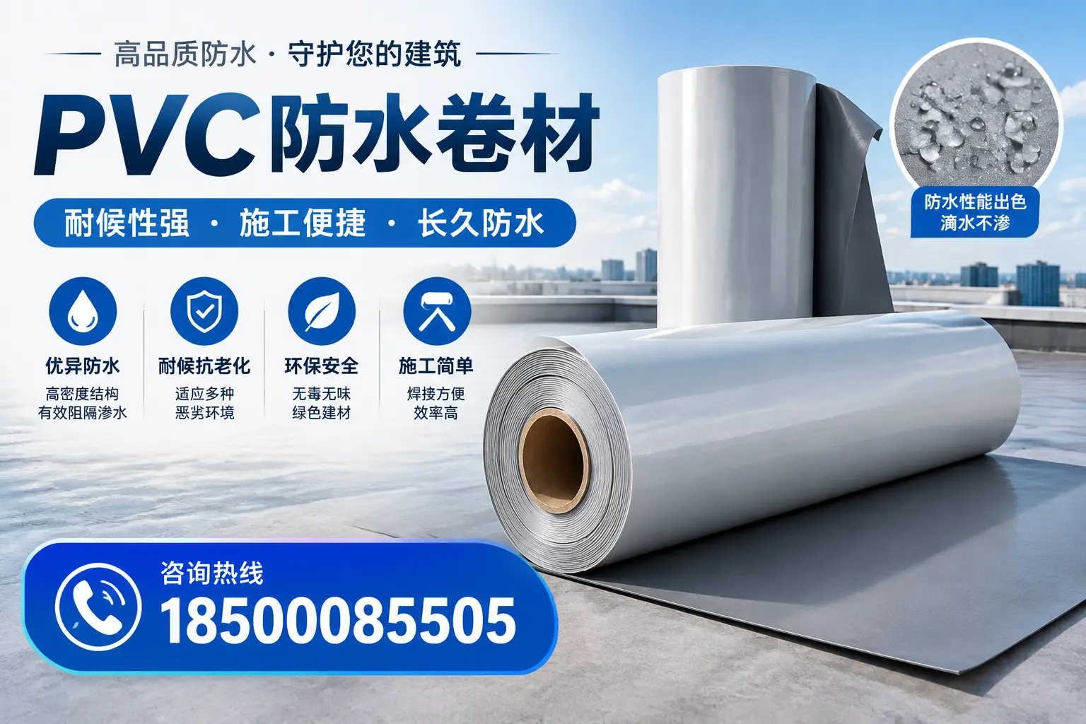 pvc防水卷材在烟台的行业应用前景分析